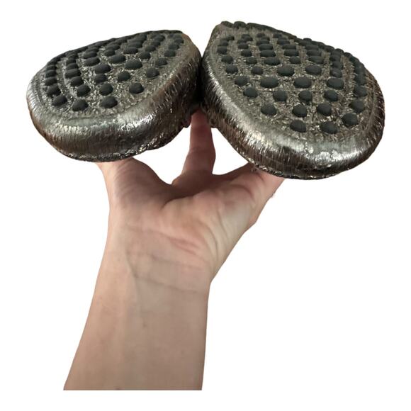 TOD'S Double T metallic cracked-leather loafers with dust bag size 9 (39) - Picture 12 of 13